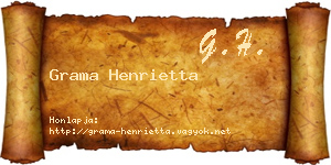 Grama Henrietta névjegykártya